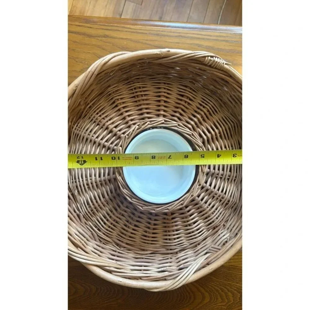 Wicker Basket Natural Rattan Woven Rustic Farmhouse Decor 10